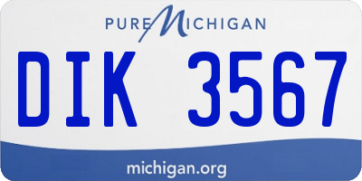 MI license plate DIK3567