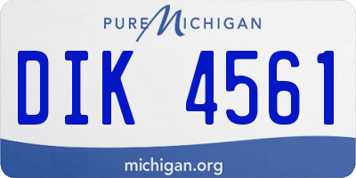 MI license plate DIK4561