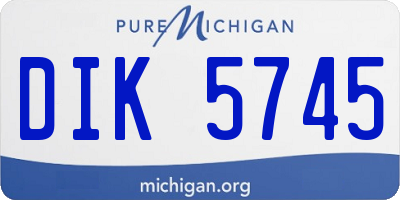 MI license plate DIK5745