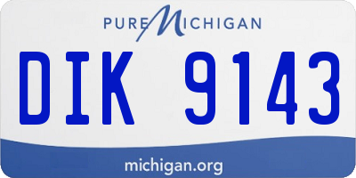MI license plate DIK9143