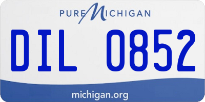 MI license plate DIL0852