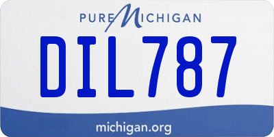 MI license plate DIL787