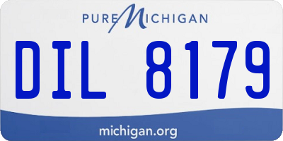 MI license plate DIL8179