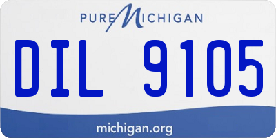 MI license plate DIL9105