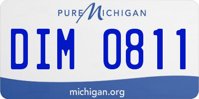 MI license plate DIM0811