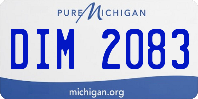 MI license plate DIM2083