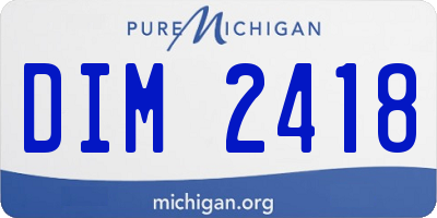 MI license plate DIM2418