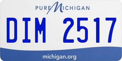 MI license plate DIM2517