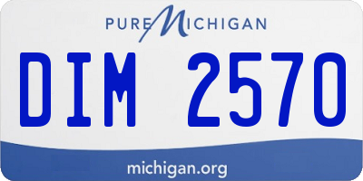 MI license plate DIM2570