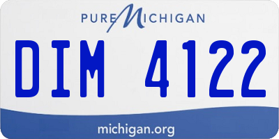MI license plate DIM4122