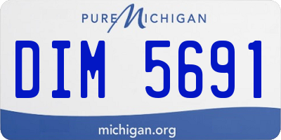 MI license plate DIM5691