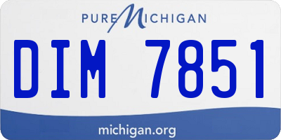 MI license plate DIM7851