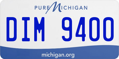 MI license plate DIM9400