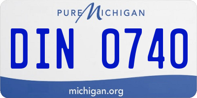 MI license plate DIN0740