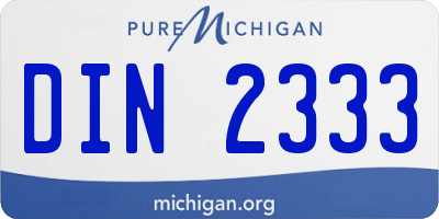 MI license plate DIN2333