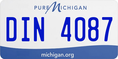 MI license plate DIN4087