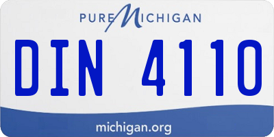 MI license plate DIN4110