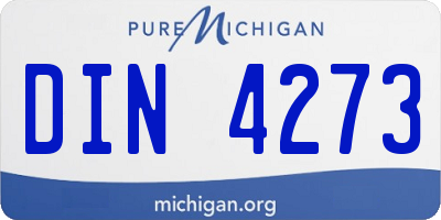 MI license plate DIN4273