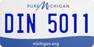 MI license plate DIN5011