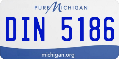 MI license plate DIN5186