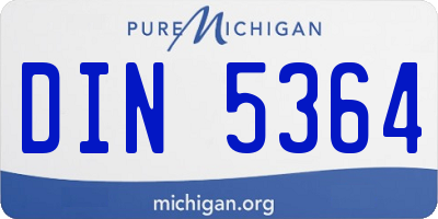 MI license plate DIN5364
