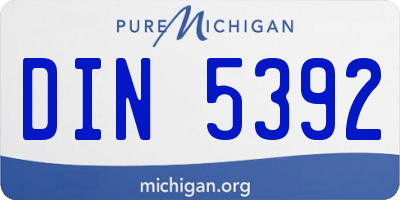 MI license plate DIN5392
