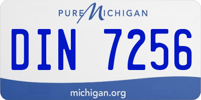 MI license plate DIN7256