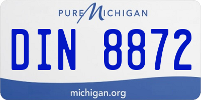 MI license plate DIN8872