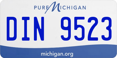 MI license plate DIN9523