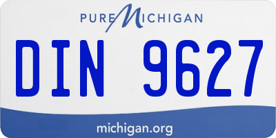 MI license plate DIN9627