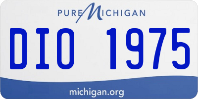 MI license plate DIO1975