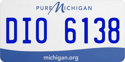 MI license plate DIO6138