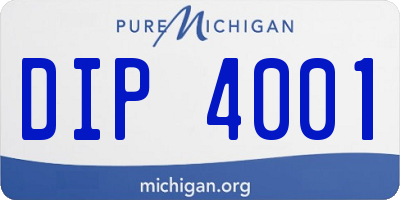 MI license plate DIP4001
