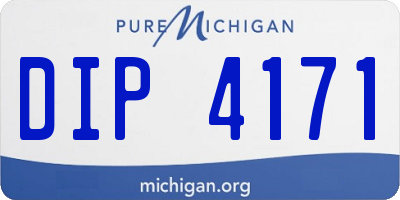 MI license plate DIP4171