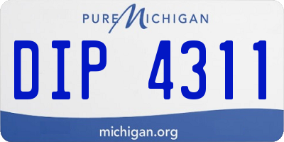 MI license plate DIP4311