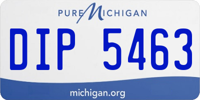 MI license plate DIP5463