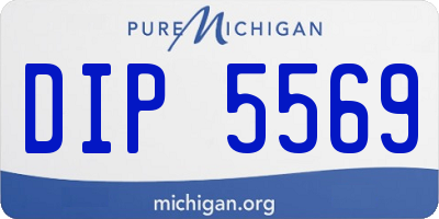 MI license plate DIP5569