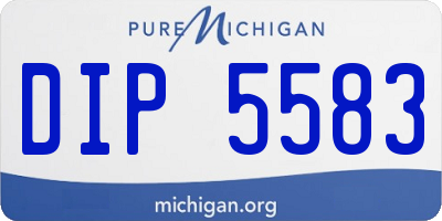 MI license plate DIP5583