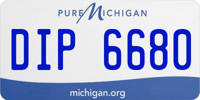 MI license plate DIP6680