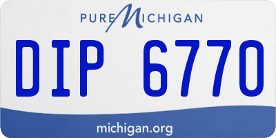 MI license plate DIP6770
