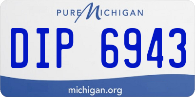 MI license plate DIP6943