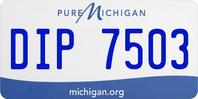 MI license plate DIP7503