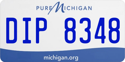 MI license plate DIP8348