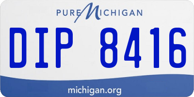 MI license plate DIP8416