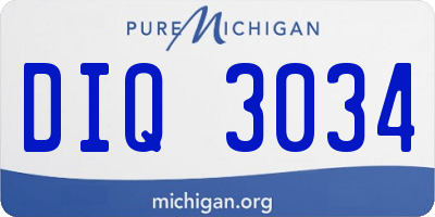 MI license plate DIQ3034