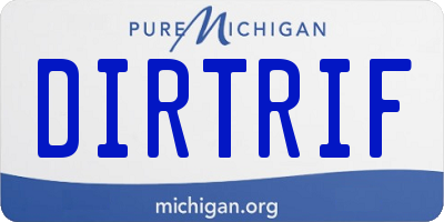 MI license plate DIRTRIF