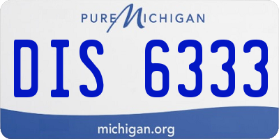 MI license plate DIS6333