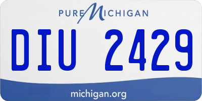 MI license plate DIU2429