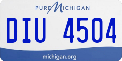 MI license plate DIU4504