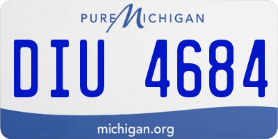 MI license plate DIU4684